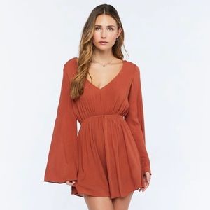 Gauze Bell Sleeve Mini Dress